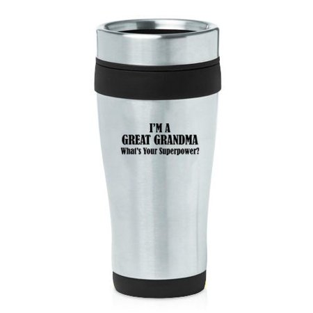 16oz Insulated Stainless Steel Travel Mug Great Grandma Superpower (Black) MIP
16oz Insulated Stainless Steel Travel Mug Great Grandma Superpower (Black) MIP