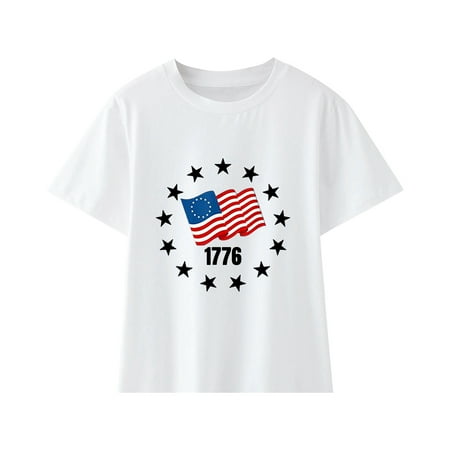 Children Infant Girls T-shirts Independence Day Flag Printed Short Sleeve Crew Neck 4th Of July Novelty Fashion Unisex Casual Top Dailywear Party Tshirts
Children Infant Girls T-shirts Independence Day Flag Printed Short Sleeve Crew Neck 4th Of July Novelty Fashion Unisex Casual Top Dailywear Party Tshirts