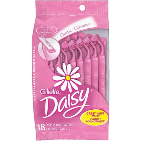 Gillette Daisy Classic Disposable Razor, 18 count
