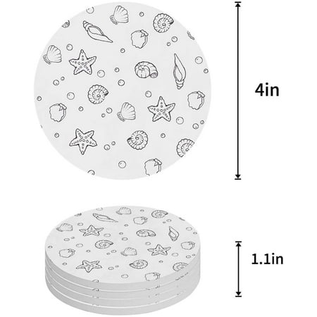 ZHANZZK Starfish and Conch Set of 8 Round Coaster for Drinks Absorbent Ceramic Stone Coasters Cup Mat with Cork Base for Home Kitchen Room Coffee Table Bar Decor
ZHANZZK Starfish and Conch Set of 8 Round Coaster for Drinks Absorbent Ceramic Stone Coasters Cup Mat with Cork Base for Home Kitchen Room Coffee Table Bar Decor