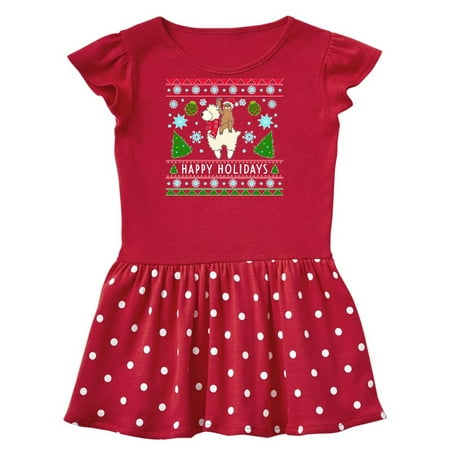 Inktastic Happy Holidays Sloth and Llama Ugly Sweater Style Gift Toddler Girl Dress
Inktastic Happy Holidays Sloth and Llama Ugly Sweater Style Gift Toddler Girl Dress