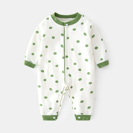 Baby Long Sleeve Jumpsuit Newborn Boneless Spring And Autumn Cotton Ha Clothes For Boys And Girls Wave Point Children Printed Climbing Clothes Green 80cm
Baby Long Sleeve Jumpsuit Newborn Boneless Spring And Autumn Cotton Ha Clothes For Boys And Girls Wave Point Children Printed Climbing Clothes Green 80cm