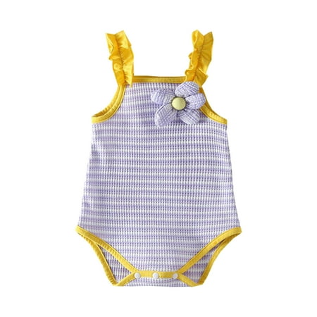 KI-8jcuD Romper For Kids Girls Tops Summer Sling Flower Frilly Striped Printed Sleeveless Romper Bodysuit For Clothes 6 Month Old Girl Baby Girl Clothes 12-18 Months Long Sleeve Shirts Baby Girl 18
KI-8jcuD Romper For Kids Girls Tops Summer Sling Flower Frilly Striped Printed Sleeveless Romper Bodysuit For Clothes 6 Month Old Girl Baby Girl Clothes 12-18 Months Long Sleeve Shirts Baby Girl 18