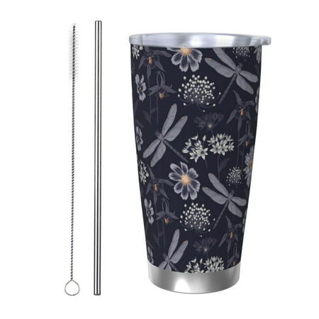 Susaid Wildflowers And Dragonflies Print 20oz Car Cup Insulated Coffee Cup Fully Spill Proof Travel Coffee Mug Stainless Steel Tumbler for Work Home Outdoor Car-Straw Two-piece Set
Susaid Wildflowers And Dragonflies Print 20oz Car Cup Insulated Coffee Cup Fully Spill Proof Travel Coffee Mug Stainless Steel Tumbler for Work Home Outdoor Car-Straw Two-piece Set