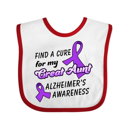 Inktastic Alzheimer s Awareness Find a Cure for my Great Aunt Gift Baby Boy or Baby Girl Bib
Inktastic Alzheimer s Awareness Find a Cure for my Great Aunt Gift Baby Boy or Baby Girl Bib