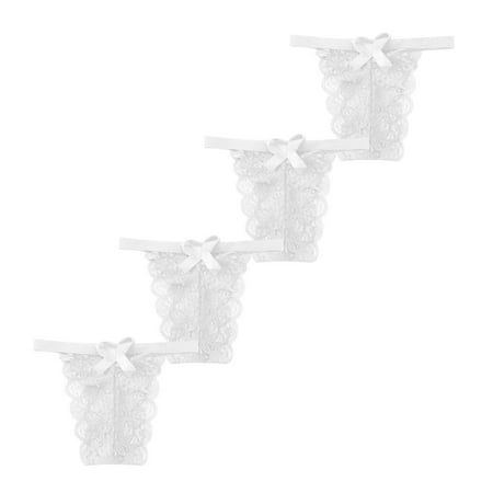 Underwear for Women Plus Size 4Pc Women Lace Flowers Low Waist Underwear Panties G-String Lingerie Thongs White M
Underwear for Women Plus Size 4Pc Women Lace Flowers Low Waist Underwear Panties G-String Lingerie Thongs White M