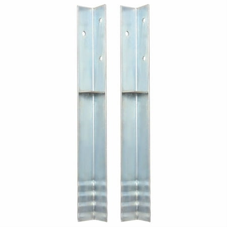 vidaXL L-shaped Ground Anchors 2 pcs Galvanised Steel 2 x2 x19.7
