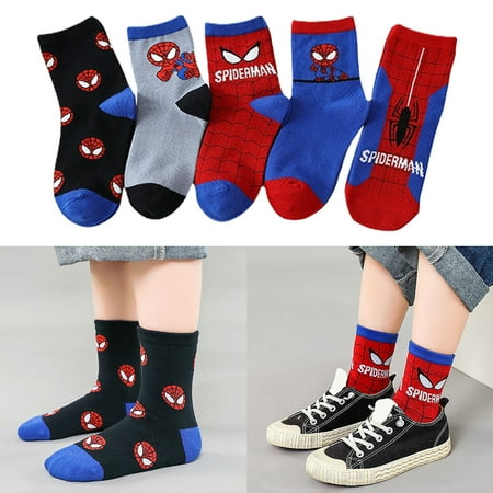 5pairs Soft Spider Man Ergonomic Kids Socks Superhero Middle Tube Casual For Boy
5pairs Soft Spider Man Ergonomic Kids Socks Superhero Middle Tube Casual For Boy