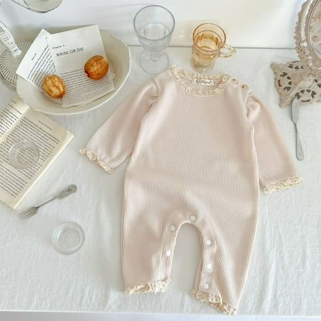 TOWED22 Baby Girl Outfits Baby Girls Halter Lace Romper Sleeveless Ruffled Bodysuit Jumpsuit Summer Outfit Clothes Beige
TOWED22 Baby Girl Outfits Baby Girls Halter Lace Romper Sleeveless Ruffled Bodysuit Jumpsuit Summer Outfit Clothes Beige