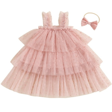 Toddler Baby Girls Mesh Sweet Dress Heart Print Sleeveless A-Line Tulle Cake Dress with Bow Headband 12-18 Months
Toddler Baby Girls Mesh Sweet Dress Heart Print Sleeveless A-Line Tulle Cake Dress with Bow Headband 12-18 Months