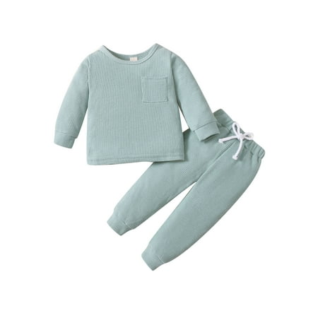 Canrulo 2Pcs Toddler Kids Baby Boy Girl Clothes Waffle Knit Solid Long Sleeve Pocket Tops Pants Fall Winter Outfits Bean Green 12-18 Months
Canrulo 2Pcs Toddler Kids Baby Boy Girl Clothes Waffle Knit Solid Long Sleeve Pocket Tops Pants Fall Winter Outfits Bean Green 12-18 Months