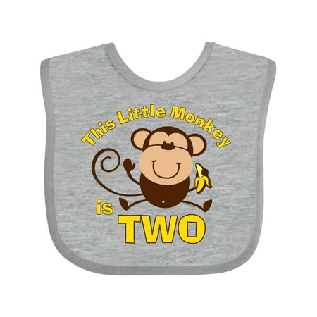Inktastic Little Monkey 2nd Birthday Boy Gift Baby Boy Bib