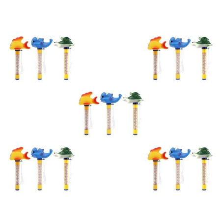 5pcs Pool Thermometer Water Temp Tester with String Cute Animal Outdoor Baby Bathing Spa Cartoon Measure Long Tool