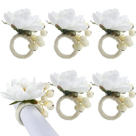 Flower Napkin Rings 6Pcs Napkin Rings Holder Spring Floral Serviette Buckles Holder Table Decorations B
Flower Napkin Rings 6Pcs Napkin Rings Holder Spring Floral Serviette Buckles Holder Table Decorations B