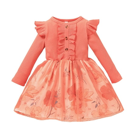 Rovga Dresses For Girls Toddler Baby Girls Ruffles Long Sleeve Floral Printed Tulle Princess Dress Clothes Beautiful Clothing
Rovga Dresses For Girls Toddler Baby Girls Ruffles Long Sleeve Floral Printed Tulle Princess Dress Clothes Beautiful Clothing