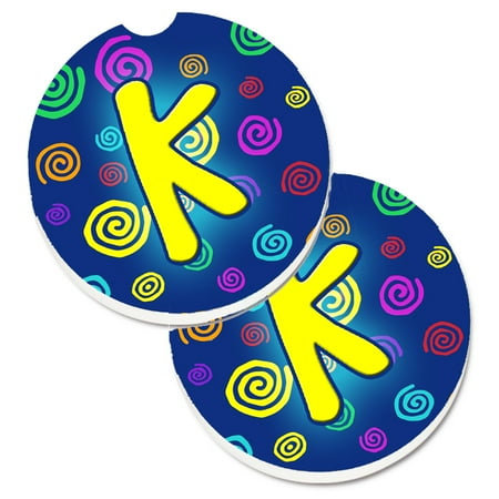 Carolines Treasures CJ1011-KCARC Letter K Initial Monogram - Blue Swirls Set of 2 Cup Holder Car Coasters Large
Carolines Treasures CJ1011-KCARC Letter K Initial Monogram - Blue Swirls Set of 2 Cup Holder Car Coasters Large