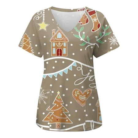 Christmas Shirts for Women Funny Xmas Snowflake Print Basic Loose Short Sleeve Sweatshirt Fashion Streetwear Scrub Tops
Christmas Shirts for Women Funny Xmas Snowflake Print Basic Loose Short Sleeve Sweatshirt Fashion Streetwear Scrub Tops