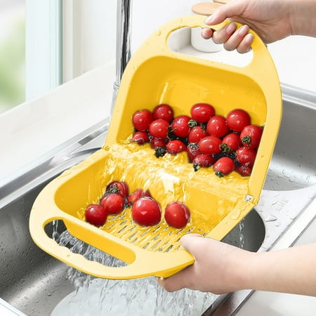 HIBRO Folding Drainage Basket Plastic Vegetable Washing Basin Retractable Kitchen Household Vegetable Basket Fruit Basin Drainage Storage Basket
HIBRO Folding Drainage Basket Plastic Vegetable Washing Basin Retractable Kitchen Household Vegetable Basket Fruit Basin Drainage Storage Basket