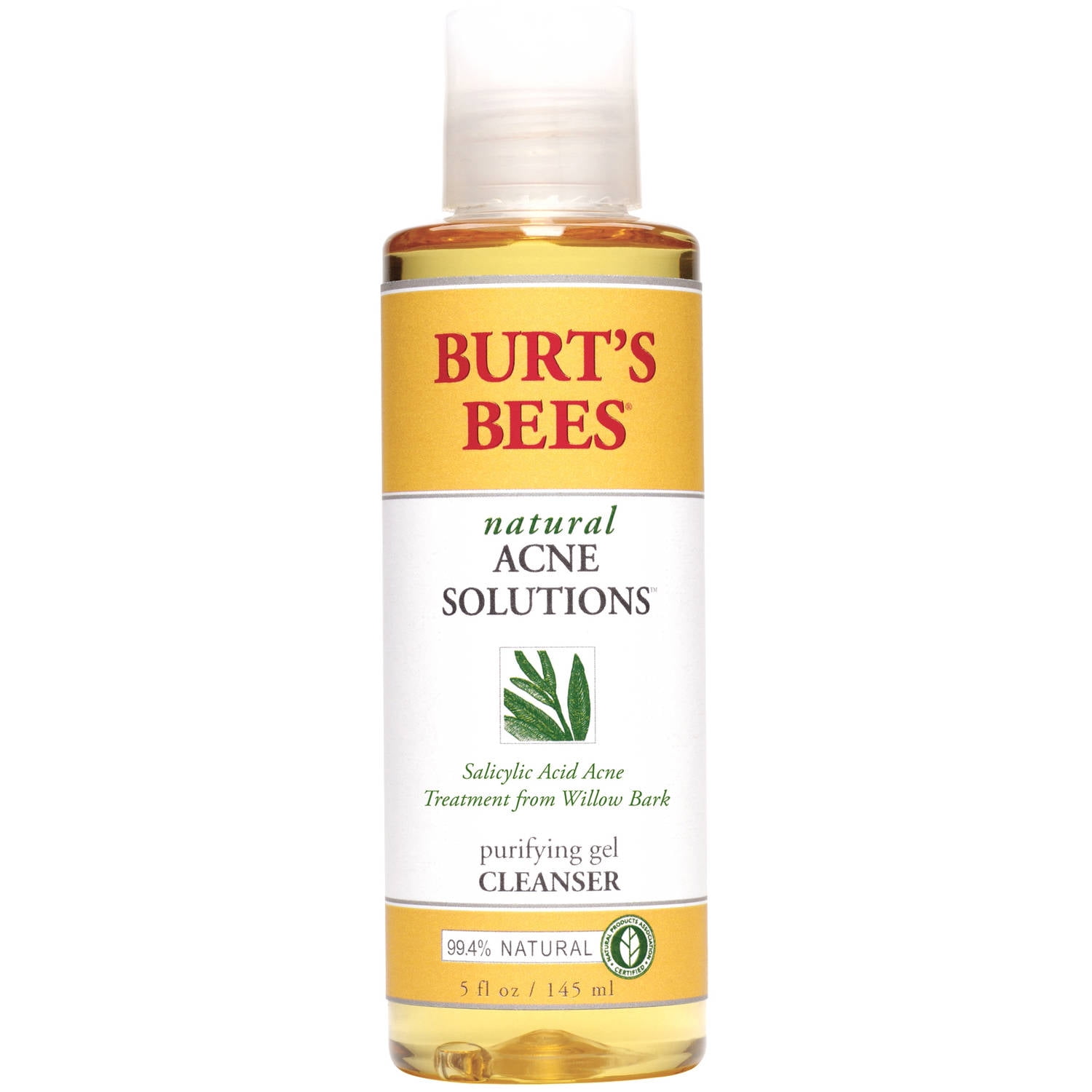 Burt\u0026#39;s Bees Natural Acne Solutions Purifying Gel Cleanser, 5 Fluid ...