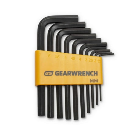 Gearwrench Metric Hex Key Set Short Arm 10Pc