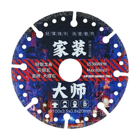 Diamond Cutting Sawing Blade 100mm Diameter Angle Grinder Sawing Blade for Steel KeelSteel TileCeramic TileMarbleQuartz StoneAngle IronCast Iron
Diamond Cutting Sawing Blade 100mm Diameter Angle Grinder Sawing Blade for Steel KeelSteel TileCeramic TileMarbleQuartz StoneAngle IronCast Iron