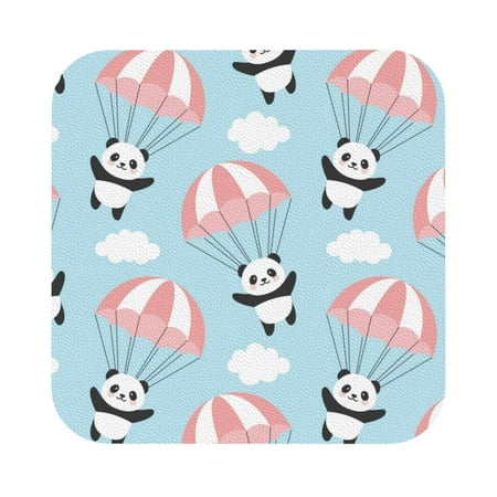 Matuu Cute Panda Flying in the Sky for Cup Coasters Set of 6 Leather Coasters Desk Coasters for Office Measures 4” x 4” Square
Matuu Cute Panda Flying in the Sky for Cup Coasters Set of 6 Leather Coasters Desk Coasters for Office Measures 4” x 4” Square