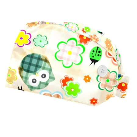 2PCS Working Cap with Buttons and Sweatband Adjustable Tie Back Hats Bouffant Caps Owl Scrub Turban Hat
2PCS Working Cap with Buttons and Sweatband Adjustable Tie Back Hats Bouffant Caps Owl Scrub Turban Hat