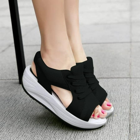 Fitoron Sandals for Women 2024 Casual Cozy Sandals Open Toe High Heel Sandals Clearance- Black 7.5
Fitoron Sandals for Women 2024 Casual Cozy Sandals Open Toe High Heel Sandals Clearance- Black 7.5