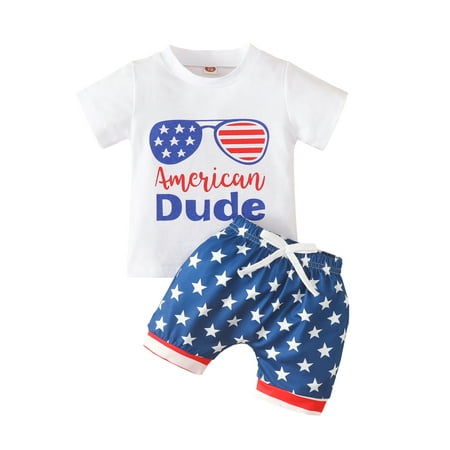 Sunisery Independence Day Infant Baby Boys 2Pcs Outfits Sunglasses Lettering Pattern T-shirt Elastic Drawstring Shorts White Blue 18-24 Months
Sunisery Independence Day Infant Baby Boys 2Pcs Outfits Sunglasses Lettering Pattern T-shirt Elastic Drawstring Shorts White Blue 18-24 Months