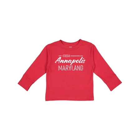 Inktastic From Annapolis Maryland in White Distressed Text Gift Toddler Boy or Toddler Girl Long Sleeve T-Shirt
Inktastic From Annapolis Maryland in White Distressed Text Gift Toddler Boy or Toddler Girl Long Sleeve T-Shirt