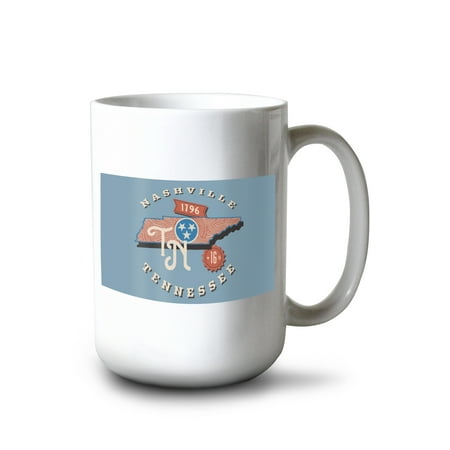 15 fl oz Ceramic Mug Nashville Tennessee Statehood State Series Dishwasher & Microwave Safe