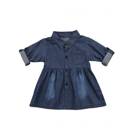 luethbiezx Toddler Baby Denim Shirt Dress Long Sleeve Party Casual Girls Dresses Kid Clothes
luethbiezx Toddler Baby Denim Shirt Dress Long Sleeve Party Casual Girls Dresses Kid Clothes
