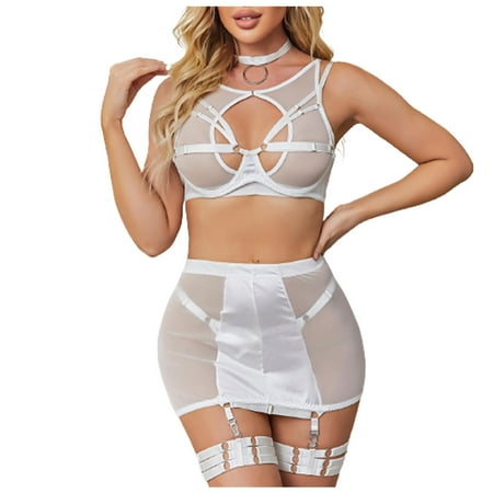 Hfyihgf Sexy Lingerie for Women 5 Piece Set Choker Lingerie Garter Skirt with G-String Lace See Through Babydoll Bra and Panties Thong Sets(White M)
Hfyihgf Sexy Lingerie for Women 5 Piece Set Choker Lingerie Garter Skirt with G-String Lace See Through Babydoll Bra and Panties Thong Sets(White M)