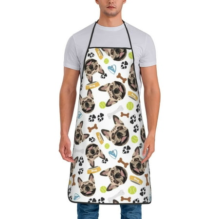 Adjustable Bib Apron - Classic Cute French Bulldog Waterdrop Resistant Cooking Apron Kitchen Aprons for Men Women
Adjustable Bib Apron - Classic Cute French Bulldog Waterdrop Resistant Cooking Apron Kitchen Aprons for Men Women
