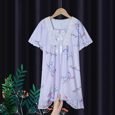 Sanrios Kuromi Cinnamoroll Hellokittys Cute Girl s Bowknot Nightgown Kawaii Summer Thin Comfortable Pajama Dress Children Gift
Sanrios Kuromi Cinnamoroll Hellokittys Cute Girl s Bowknot Nightgown Kawaii Summer Thin Comfortable Pajama Dress Children Gift