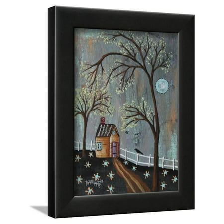 White Fence Framed Print Wall Art By Karla Gerard
