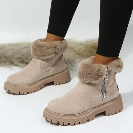 Women‘s Platform Lace Up Combat Boots Warm Plush Lined Side Zipper Fashionable Boots Women‘s Footwear
Women‘s Platform Lace Up Combat Boots Warm Plush Lined Side Zipper Fashionable Boots Women‘s Footwear