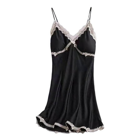 Tosmy Womens Nightgown Women Summer Thin Nightdress With Chest Pad Lace Thin Dress Nightdress For Women
Tosmy Womens Nightgown Women Summer Thin Nightdress With Chest Pad Lace Thin Dress Nightdress For Women
