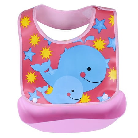 Yohome Baby Detachable Kids Boys Girls Waterproof Feeding Apron Saliva Towel Bib