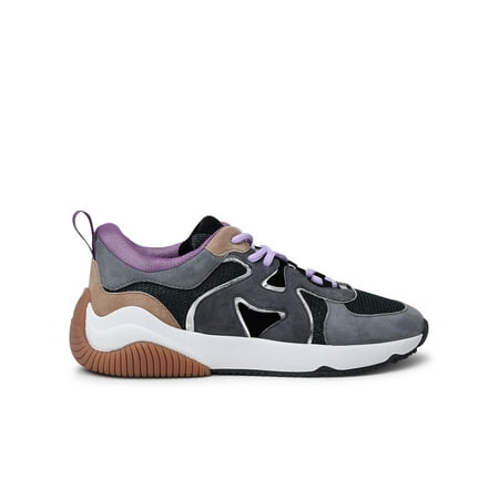 Hogan Woman H597 Grey Suede Blend Sneakers