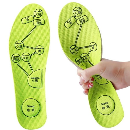 Ksruee Sport Athletic Shoe Insoles Ideal for Active Sports Walking Running Training Hiking Hockey High Elastic Massage Thick Insoles Replacement Insoles for Men or Women wondeful