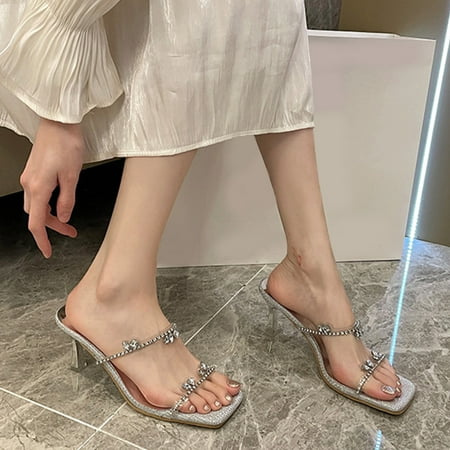 FAKKDUK Womens Low Heel Peep Open Toe Sandals Slip-on Casual Summer Sandals for Women Office Party Prom Birthday Evening Dress Shoes 5.5&Silver
FAKKDUK Womens Low Heel Peep Open Toe Sandals Slip-on Casual Summer Sandals for Women Office Party Prom Birthday Evening Dress Shoes 5.5&Silver