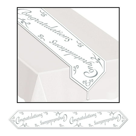 Beistle 57199 Printed Congratulations Table Runner Pack of 12