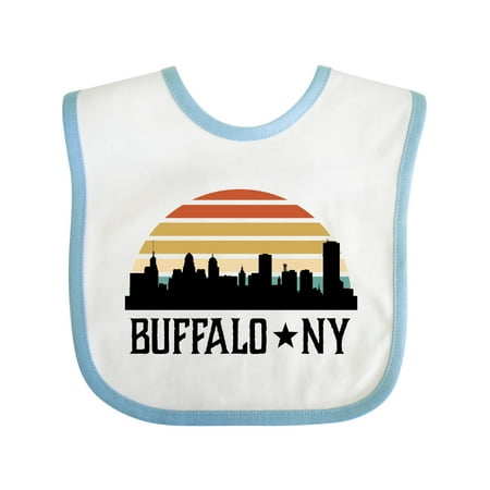 Inktastic Buffalo New York Skyline Retro Gift Baby Boy or Baby Girl Bib