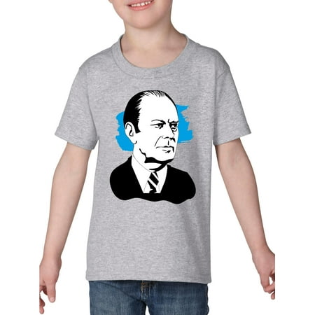 Gerald R. Ford American President Toddler Heavy Cotton T-Shirt Kids Tee Clothing