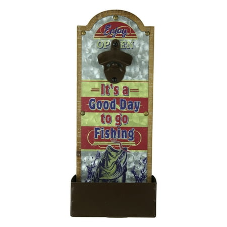Rivers Edge Products Wall Mounted Bottle Opener with Built In Bottlecap Collector Good Day to Go Bass Fishing
Rivers Edge Products Wall Mounted Bottle Opener with Built In Bottlecap Collector Good Day to Go Bass Fishing