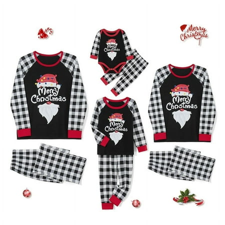 wybzd Merry Christmas Family Matching Pajamas Set Santa Hat Print Long Sleeve Tops+Plaid Trousers Sleepwear
wybzd Merry Christmas Family Matching Pajamas Set Santa Hat Print Long Sleeve Tops+Plaid Trousers Sleepwear