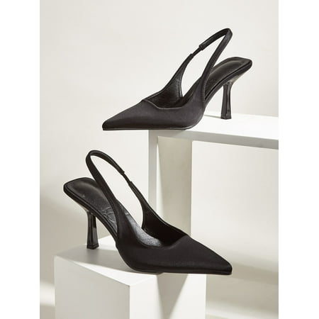 Point Toe Slingback Pyramid Heeled Pumps Women‘s Footwear