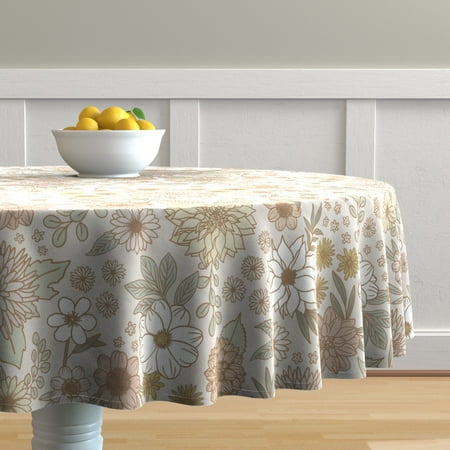 Cotton Sateen Tablecloth 90 Round - Floral Botanical Garden Flower Boho Spring Summer Print Custom Table Linens by Spoonflower
Cotton Sateen Tablecloth 90 Round - Floral Botanical Garden Flower Boho Spring Summer Print Custom Table Linens by Spoonflower
