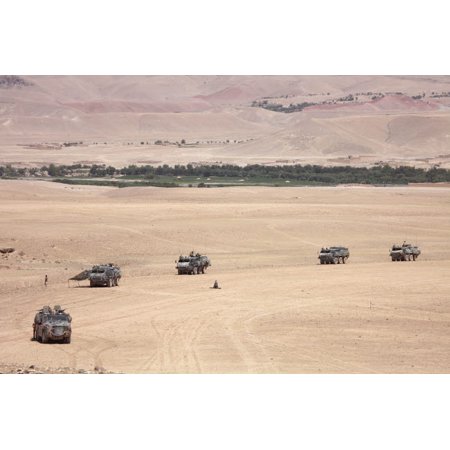 Convoy of Dutch Army vehicles in Afghanistan Poster Print by VWPicsStocktrek Images